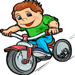Boy on Bicycle 6 Clip Art