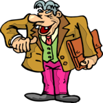 Man with Briefcase 5 Clip Art