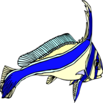 Ribbon Fish 1 Clip Art