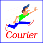 Courier (2) Clip Art