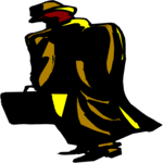 Man in Trenchcoat Clip Art