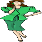 Woman in Dress 67 Clip Art