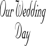 Our Wedding Day Clip Art