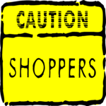 Caution - Shoppers Clip Art