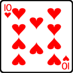 10 of Hearts 1 Clip Art