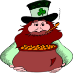 Leprechaun with Gold 3 Clip Art