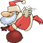 Santa Flying Clip Art