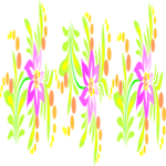 Flower Border 095 Clip Art