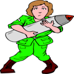 Holding Missile 2 Clip Art