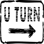 U Turn 3 Clip Art