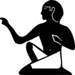 Seated Man-I-Me Clip Art