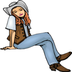 Girl Sitting 5 Clip Art