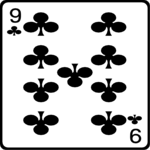 09 of Clubs Clip Art