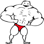 Body Builder 03 Clip Art