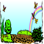 Rainbow Garden Clip Art