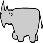 Rhino 01 Clip Art