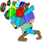 Too Many Gifts Clip Art