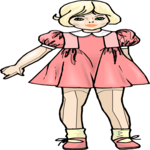 Girl in Dress 34 Clip Art