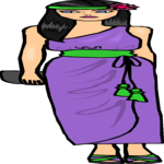 Woman in Dress 02 Clip Art