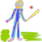 Baseball Player 2 Clip Art