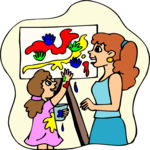 Finger Painting 2 Clip Art