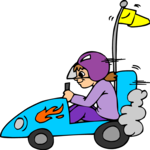 Kid in Car 2 Clip Art