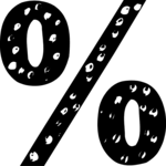 Speckled % Clip Art
