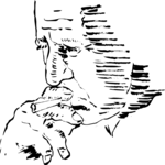 Man Smoking 1 Clip Art