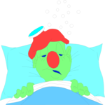 Sick in Bed 3 Clip Art