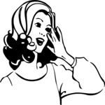 Woman Listening Clip Art