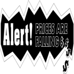 Alert! Prices Falling Clip Art