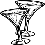 Champagne - Glasses 8 Clip Art