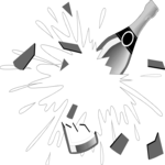 Champagne - Exploding 1 Clip Art