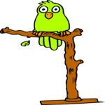 Parrot - Perched Clip Art