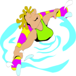 Swimmer Resting 3 Clip Art