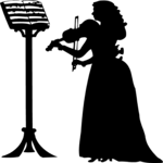 Woman Playing Violin Clip Art