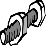 Nut & Bolt 2 Clip Art