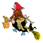 Witch Flying 09 Clip Art