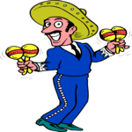 Maracas Player Clip Art