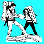 Hiking Couple Clip Art