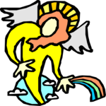 Angel & Rainbow 1 Clip Art