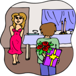 Valentine's Day Dinner Clip Art