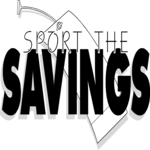 Sport the Savings Clip Art