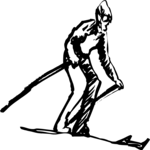 Skier 3 Clip Art