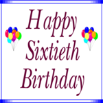 60th Birthday 1 Clip Art