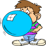 Boy Blowing Bubble 1 Clip Art