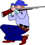 Cowboy Shooting 4 Clip Art