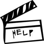 Clapboard - Help! Clip Art