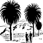 Couple at the Beach 1 Clip Art