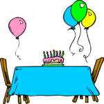 Birthday Table Clip Art